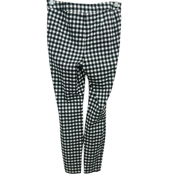 INC international concepts black white checkered pull on skinny pant size 4 - Picture 2 of 7